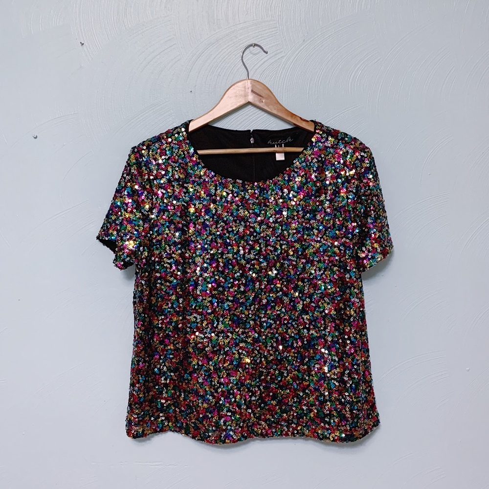 ModCloth It's Raining Rainbow Sequins Top - Picture 6 of 6